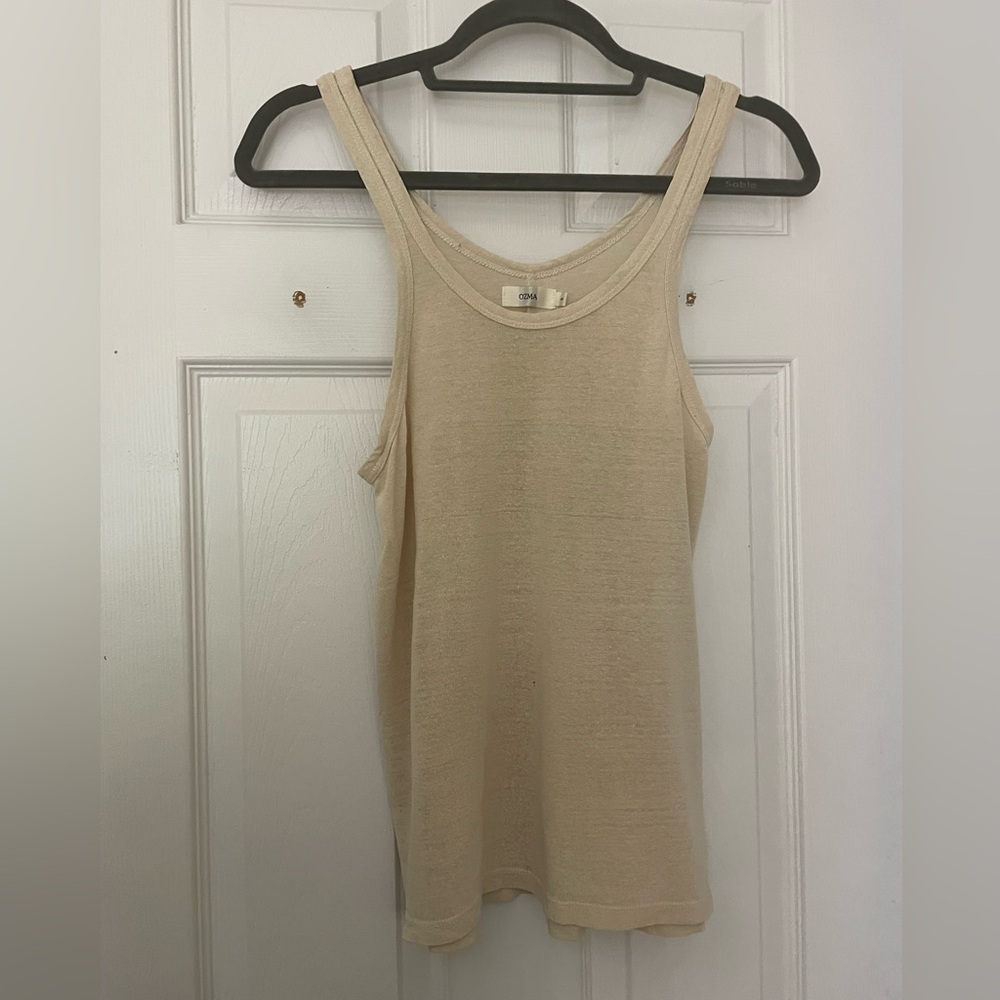 Ozma Boy Tank, Raw Noil Silk, Natural